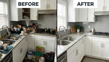 Kitchen before vs After